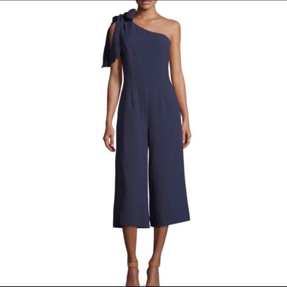 julia jordan Pants - NWT Julia Jordan Navy One Shoulder Jumpsuit 12